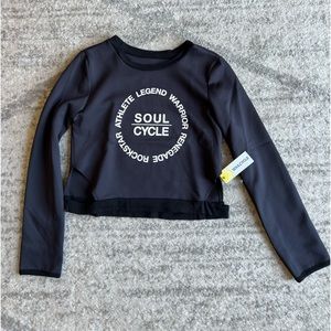 Soulcycle Cut Out Long Sleeve Crop Top size small NWT